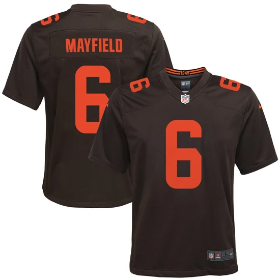 Youth Cleveland Browns Baker Mayfield Nike Brown Alternate Game Jersey