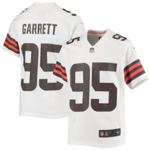 Youth Cleveland Browns Myles Garrett Nike White Game Jersey