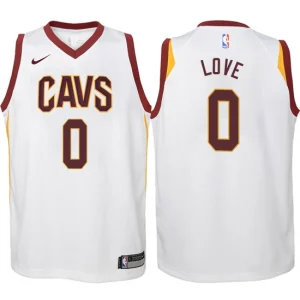 Youth Cleveland Cavaliers 0 Kevin Love White Swingman Jersey-Association Edition