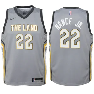 Youth Cleveland Cavaliers 22 Larry Nance Jr. Gray Swingman Jersey-City Edition Edition