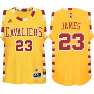 Youth Cleveland Cavaliers 23 LeBron James Hardwood Classic Throwback Gold Jersey