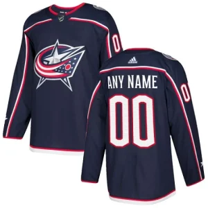 Youth Columbus Blue Jackets Customized Home Navy Blue Authentic