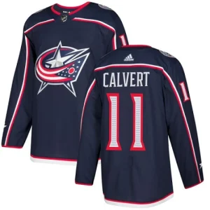 Youth Columbus Blue Jackets Matt Calvert 11 Authentic Navy Blue Home