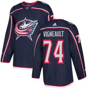 Youth Columbus Blue Jackets Sam Vigneault 74 Authentic Navy Blue Home