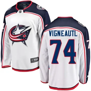 Youth Columbus Blue Jackets Sam Vigneault  74 Breakaway White Fanatics Branded Away