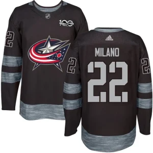 Youth Columbus Blue Jackets Sonny Milano 22 Authentic Black 1917-2017 100th Anniversary