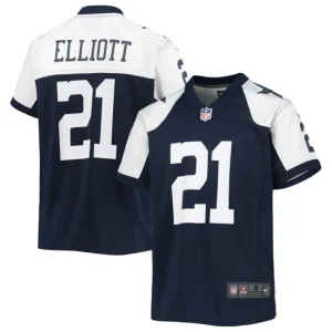 Youth Dallas Cowboys Ezekiel Elliott Nike Navy Alternate Player Game Jersey