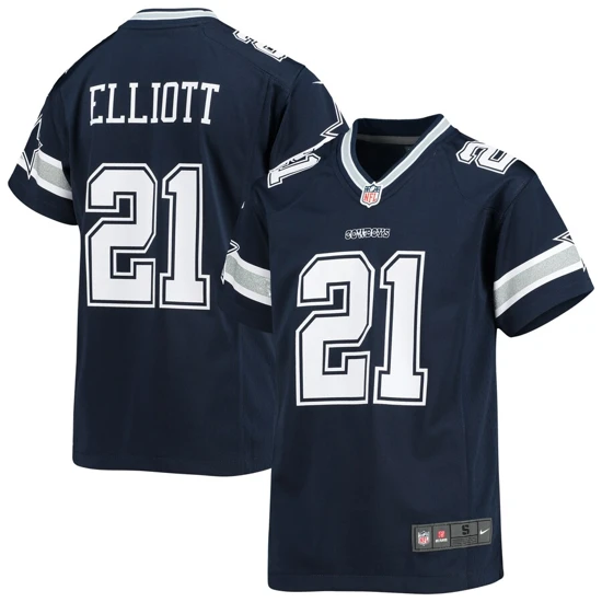 Youth Dallas Cowboys Ezekiel Elliott Nike Navy Player Game Jersey