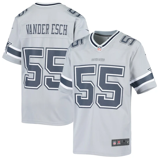 Youth Dallas Cowboys Leighton Vander Esch Nike Gray Inverted Game Jersey