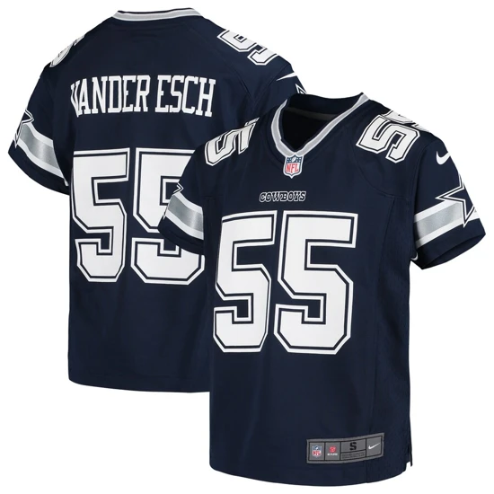 Youth Dallas Cowboys Leighton Vander Esch Nike Navy Game Jersey