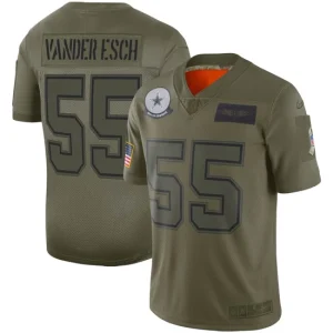 Youth Dallas Cowboys Leighton Vander Esch Nike Olive 2019 Salute to Service Game Jersey