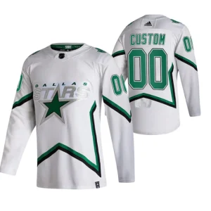 Youth Dallas Stars 2021 Reverse Retro Special Edition Authentic White Custom