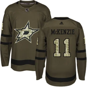 Youth Dallas Stars Curtis McKenzie 11 Authentic Green Salute to Service