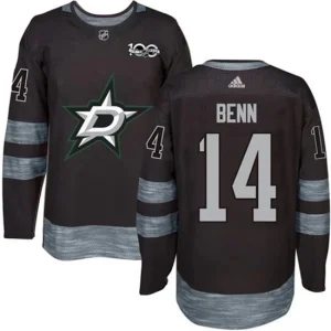 Youth Dallas Stars Jamie Benn 14 1917-2017 100th Anniversary Black Authentic