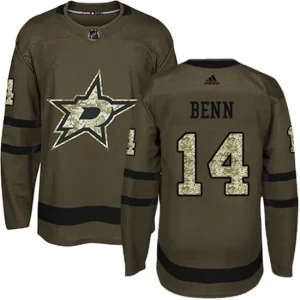 Youth Dallas Stars Jamie Benn 14 Camo Green Authentic