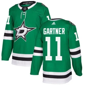 Youth Dallas Stars Mike Gartner 11 Authentic Green Home