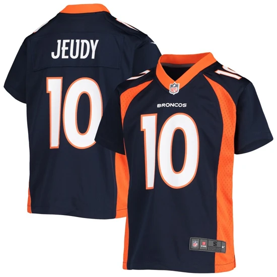 Youth Denver Broncos Jerry Jeudy Nike Navy Game Jersey