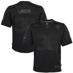 Youth Denver Broncos Phillip Lindsay Nike Black 2020 Salute to Service Game Jersey