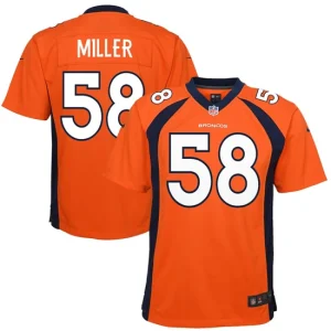 Youth Denver Broncos Von Miller Nike Orange Team Color Game Jersey