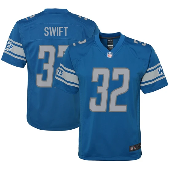 Youth Detroit Lions DAndre Swift Nike Blue Game Jersey