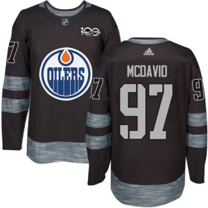 Youth Edmonton Oilers Connor McDavid 97 Authentic Black 1917-2017 100th Anniversary