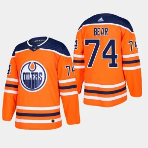 Youth Edmonton Oilers Ethan Bear 74 Home Orange