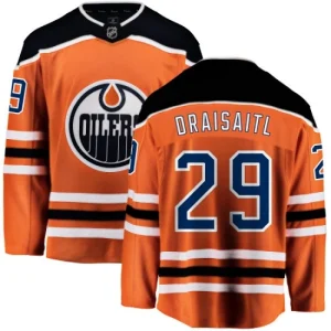 Youth Edmonton Oilers Leon Draisaitl 29 Breakaway Orange Fanatics Branded Home