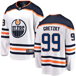 Youth Edmonton Oilers Wayne Gretzky 99 Breakaway White Fanatics Branded Away