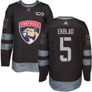 Youth Florida Panthers Aaron Ekblad 5 Authentic Black 1917-2017 100th Anniversary