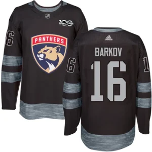 Youth Florida Panthers Aleksander Barkov 16 Authentic Black 1917-2017 100th Anniversary