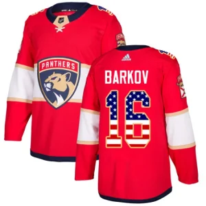 Youth Florida Panthers Aleksander Barkov 16 Authentic Red USA Flag Fashion