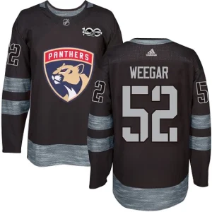 Youth Florida Panthers MacKenzie Weegar 52 Authentic Black 1917-2017 100th Anniversary