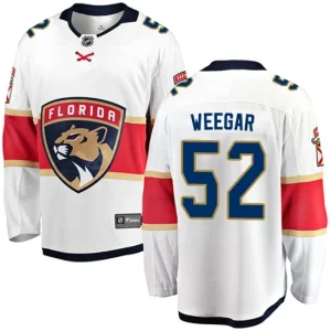 Youth Florida Panthers MacKenzie Weegar 52 Breakaway White Fanatics Branded Away