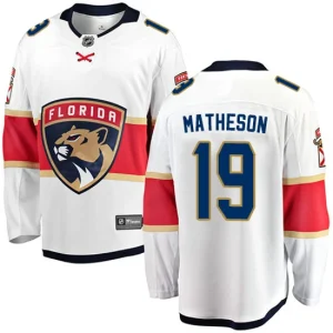 Youth Florida Panthers Michael Matheson 19 Breakaway White Fanatics Branded Away