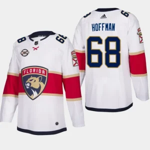 Youth Florida Panthers Mike Hoffman 68 Silver Anniversary Commemorative Road White