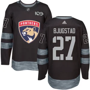 Youth Florida Panthers Nick Bjugstad 27 Authentic Black 1917-2017 100th Anniversary