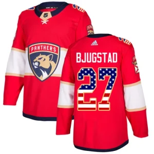 Youth Florida Panthers Nick Bjugstad 27 Authentic Red USA Flag Fashion