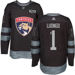 Youth Florida Panthers Roberto Luongo 1 1917-2017 100th Anniversary Black Authentic