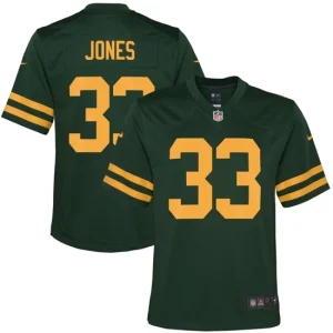 Youth Green Bay Packers Aaron Jones Nike Green Alternate Game Player Jersey