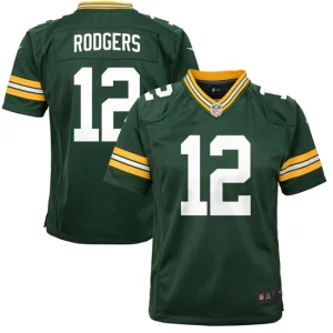 Youth Green Bay Packers Aaron Rodgers Nike Green Game Jersey