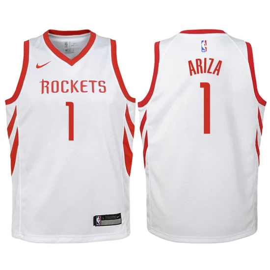 Youth Houston Rockets 1 Trevor Ariza White Swingman Jersey-Association Edition