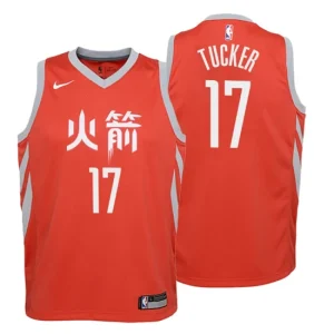 Youth Houston Rockets 17 P.J. Tucker City Red Swingman Jersey