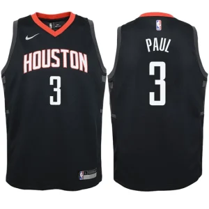 Youth Houston Rockets 3 Chris Paul Black Swingman Jersey - Statement Edition