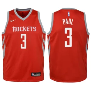 Youth Houston Rockets 3 Chris Paul Red Swingman Jersey-Icon Edition