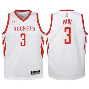 Youth Houston Rockets 3 Chris Paul White Swingman Jersey-Association Edition