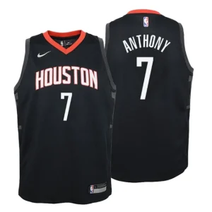 Youth Houston Rockets 7 Carmelo Anthony Statement Black Swingman Jersey