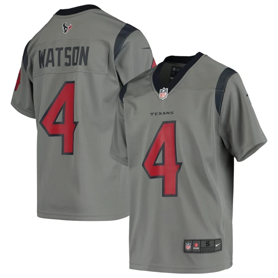 Youth Houston Texans Deshaun Watson Nike Gray Inverted Game Jersey