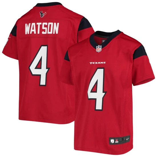 Youth Houston Texans Deshaun Watson Nike Red Player Game Jersey