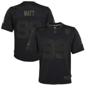 Youth Houston Texans J.J. Watt Nike Black 2020 Salute to Service Game Jersey