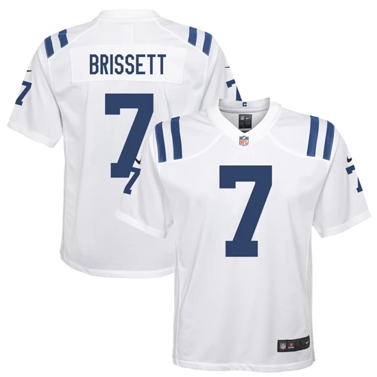 Youth Indianapolis Colts Jacoby Brissett Nike White Game Jersey